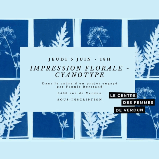 Atelier d'impression florale (cyanotype)