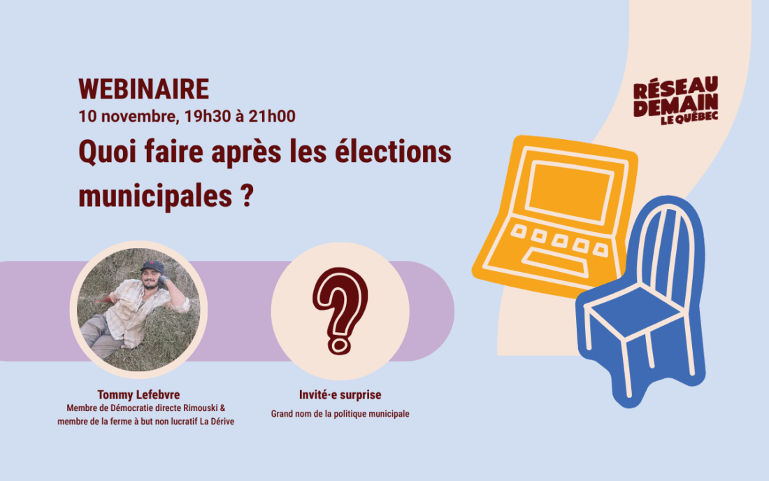 Webinaire: Quoi faire après les élections municipales?